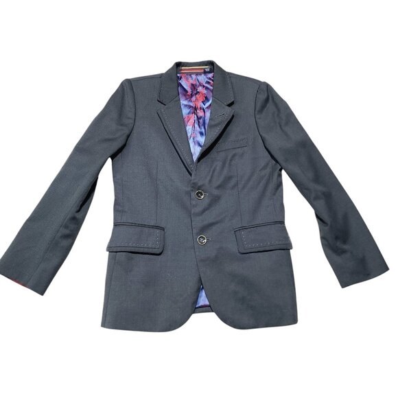 Baker By Ted Baker Boys Gray Blazer With Deer Lining Size‎ 10 - Picture 1 of 12